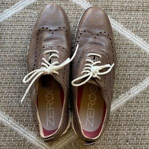 Cole Haan Zero Grand size 11 1/2 cocoa brown leather wingtip Oxford